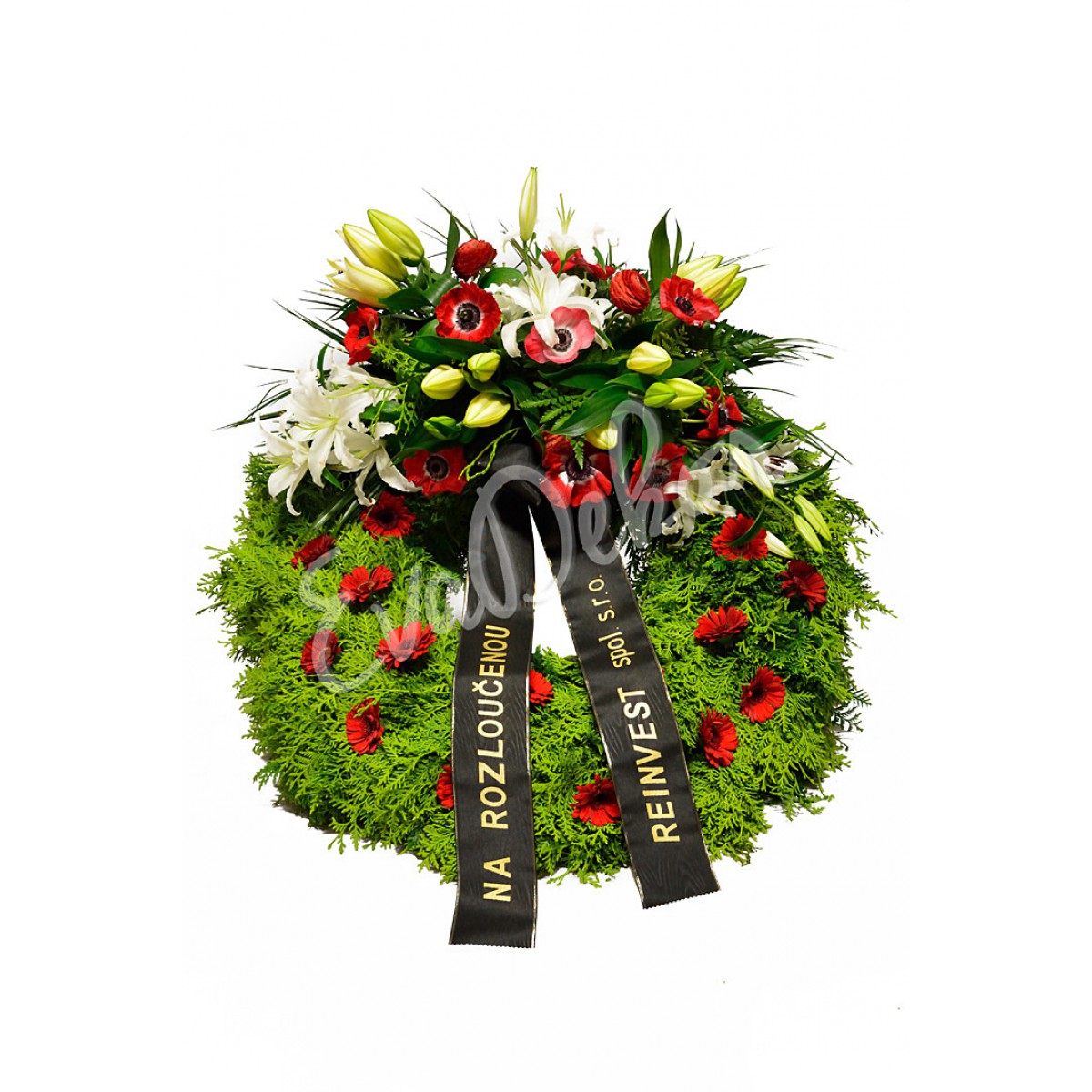 Smuteční věnec Anemone - EvaDekor.cz rozvoz květin Praha