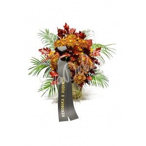 Smuteční kytice Skořicové chryzantémy - EvaDekor.cz rozvoz květin po Praze